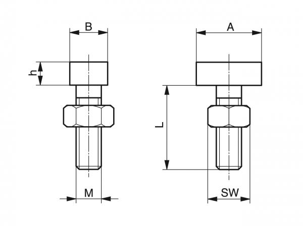 Hamerkopschroeven - Staal-C-profielen - Murtfeldt GmbH Kunststoffe - Technische Zeichnung 1