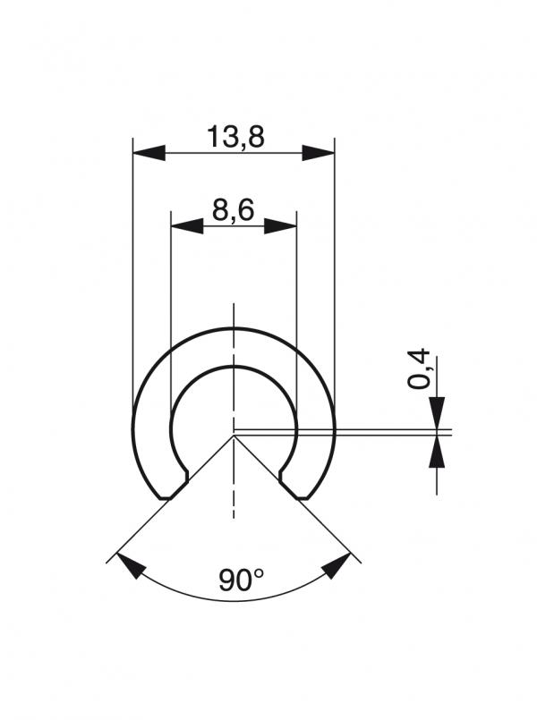 Rail profiles - Profiles for conveying and transportation - Murtfeldt GmbH Kunststoffe - Technische Zeichnung 1