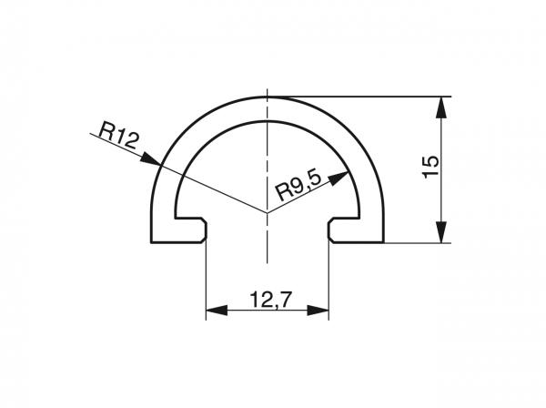 Rail profiles - Profiles for conveying and transportation - Murtfeldt GmbH Kunststoffe - Technische Zeichnung 4