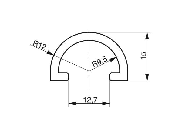 Profili per ringhiere - Profili per convogliamento e trasporto - Murtfeldt GmbH Kunststoffe - Technische Zeichnung 4