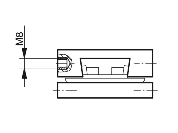 Kurvenführungen für Scharnierbandketten mit Schwalbenschwanzführung - Profile zum Fördern und Transportieren - Murtfeldt GmbH Kunststoffe - Technische Zeichnung 2