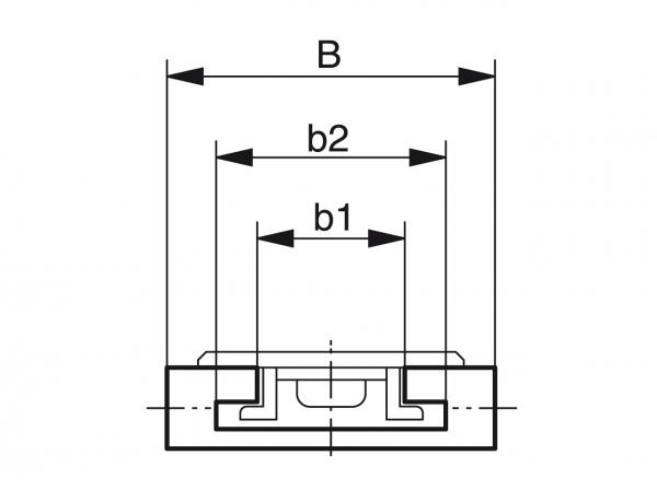 Curve guides for slat band chains with TAB guide - Profiles for conveying and transportation - Murtfeldt GmbH Kunststoffe - Technische Zeichnung 2