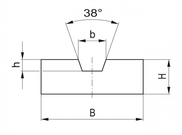 Type FK - Riemgeleidingen - Murtfeldt GmbH Kunststoffe - Technische Zeichnung 1