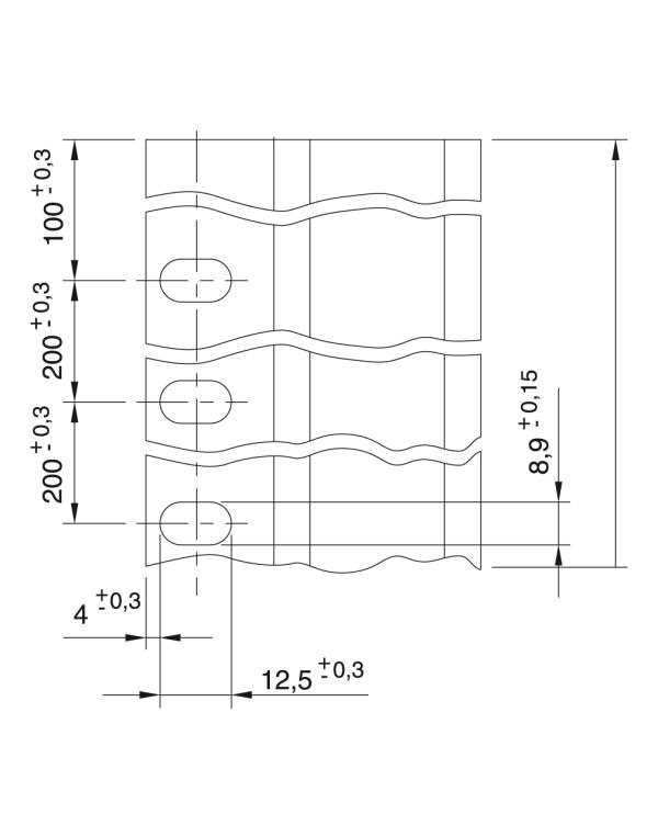 Type CKG 14H - Kettinggeleidingen voor rollenkettingen - Murtfeldt GmbH Kunststoffe - Technische Zeichnung 2