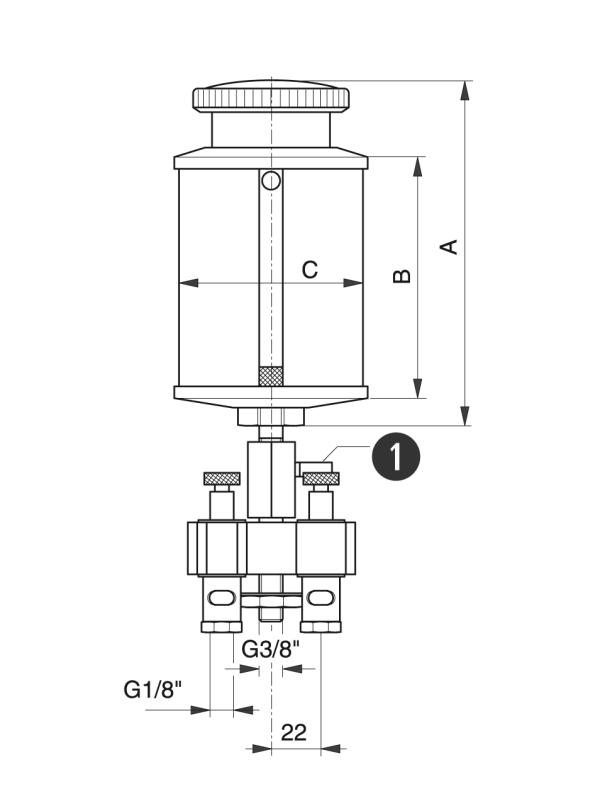 Type MTM - Handmatige smeersystemen - Murtfeldt GmbH Kunststoffe - Technische Zeichnung 1