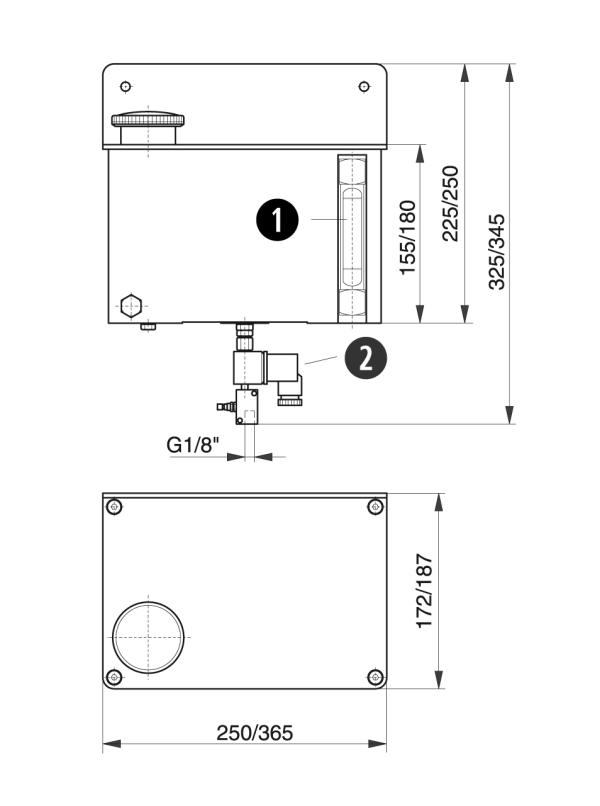 Type EPO - Centrale smeerunits - Murtfeldt GmbH Kunststoffe - Technische Zeichnung 2