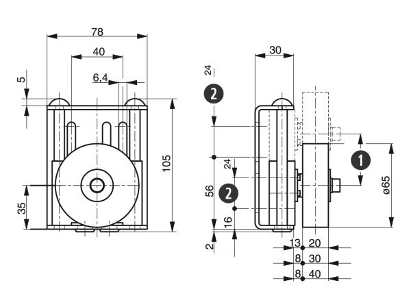 Spann-Boy® TS als Riemenspanner - Automatische Riemenspanner - Murtfeldt GmbH Kunststoffe - Technische Zeichnung 1