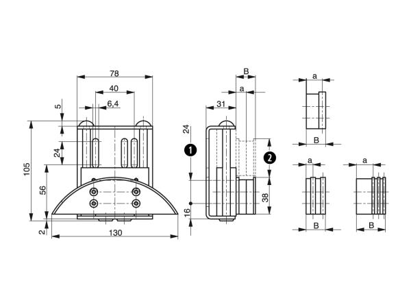 Spann-Boy® TS arc segment profile - Chain tensioners for roller chains - Murtfeldt GmbH Kunststoffe - Technische Zeichnung 2