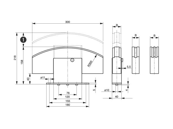 Spann-Box® size 2 with block profile - Chain tensioners for roller chains - Murtfeldt GmbH Kunststoffe - Technische Zeichnung 1
