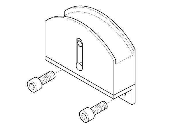 Mini tensor con perfil de arco - Tensores de cadena para cadenas de rodillos - Murtfeldt GmbH Kunststoffe - Technische Zeichnung 1